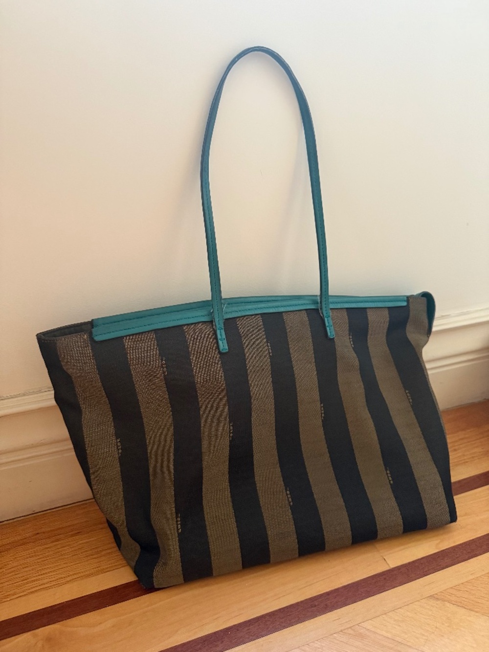 Vintage Brown and Teal Fendi Bag!! AUTHENTIC and good condition